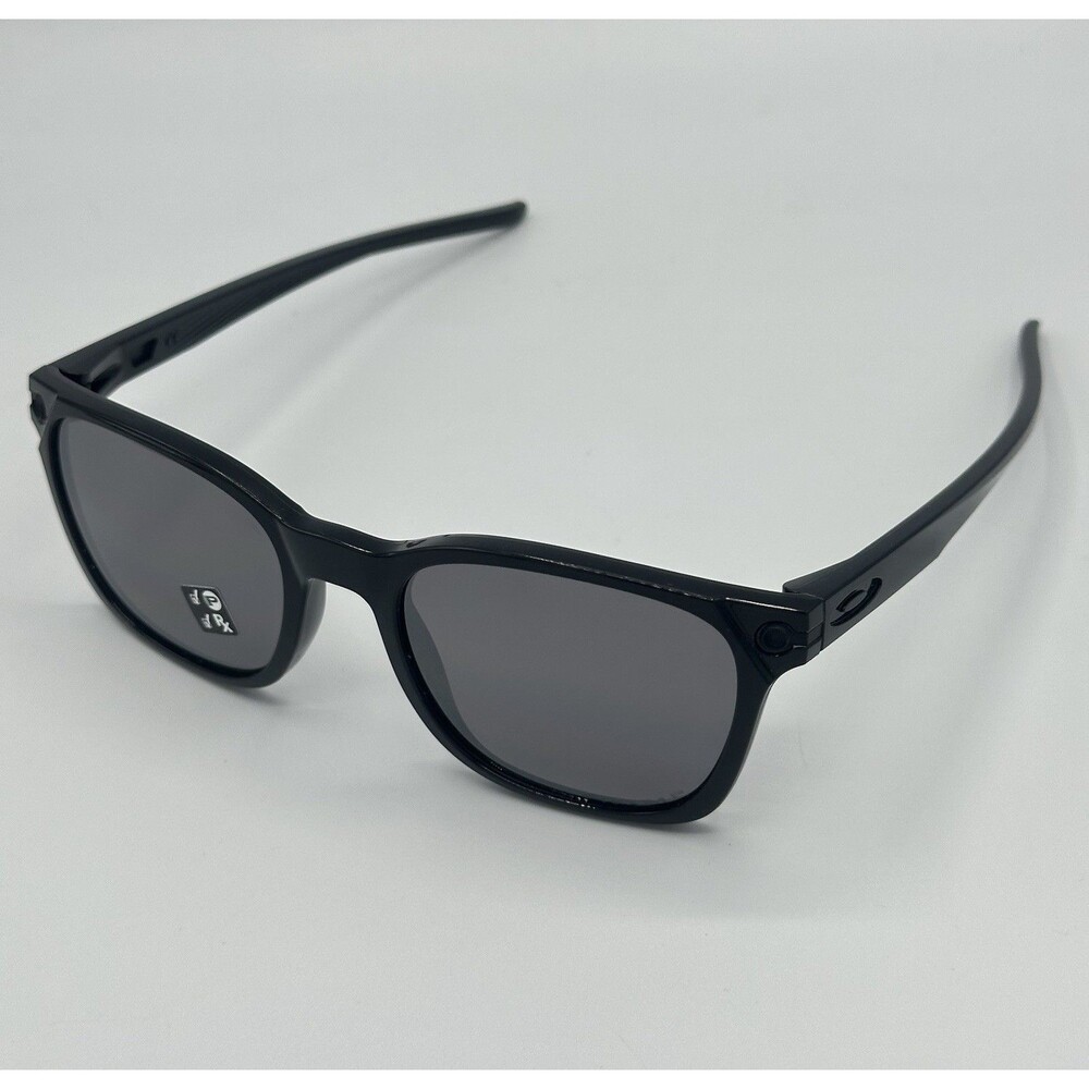 Oakley Ojector Polished Black Prizm Grey Polarized Lens Sunglasses Missing Icons